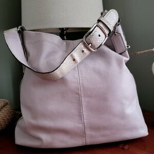 COACH PENELOPE GORGEOUS LAVENDER LEATHER HOBO SHOULDER BAG EUC